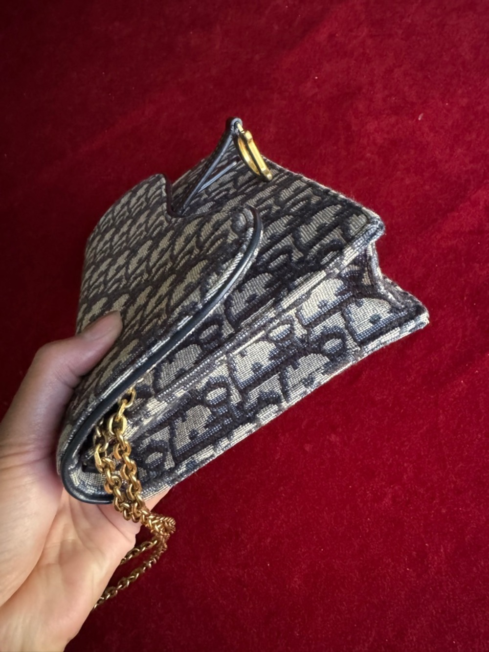 Medium Saddle Pouch with Chain
Blue Dior Oblique Jacquard - Picture 5 of 14